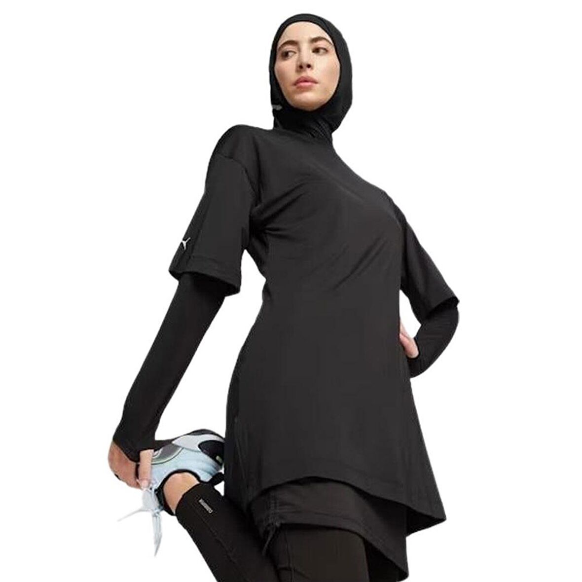 Puma Modest Oversized Tee-Black Kadın Tişört 524207