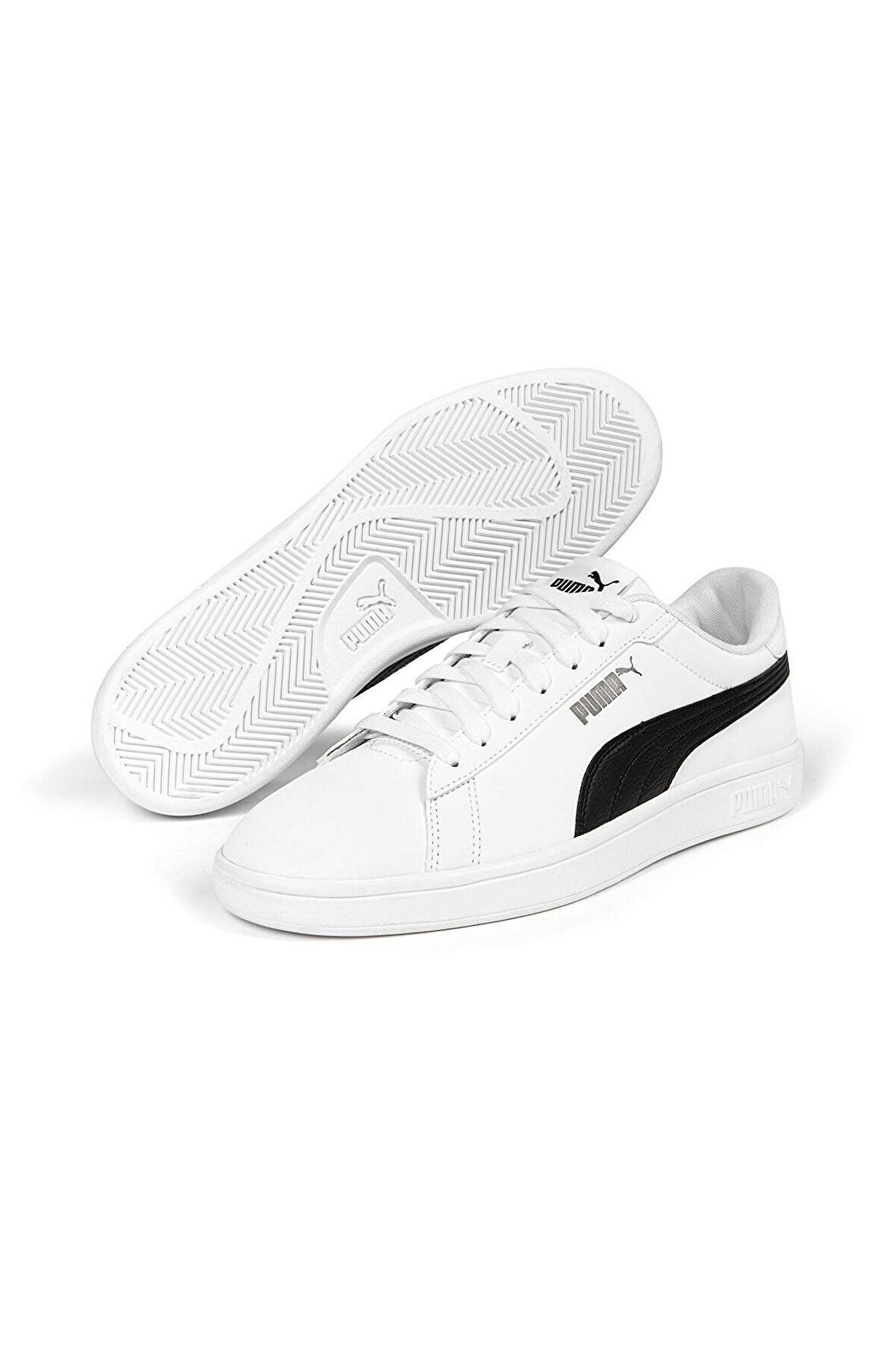 Puma Smash 3.0 Buck Erkek Sneaker Spor Ayakkabı Beyaz - Siyah