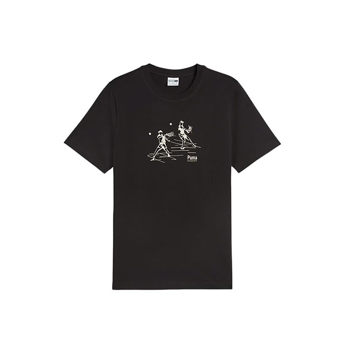 Puma Team Graphic Erkek T-Shirt 624334-01 Siyah