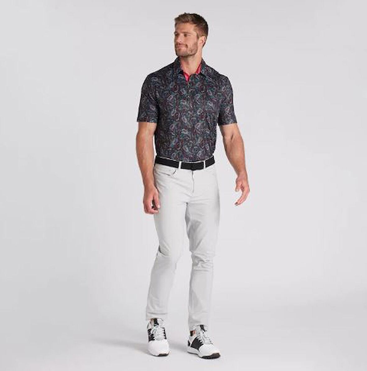 Puma CLOUDSPUN Paisley Polo Tshirt / Erkek Şal Baskılı Golf Tshirt