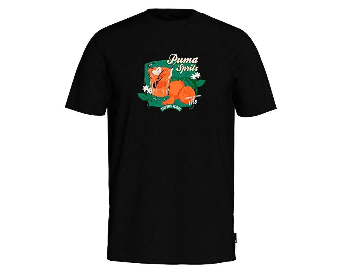 Puma Graphics Puma Spritz Tee Erkek Günlük Tişört 62541401 Siyah