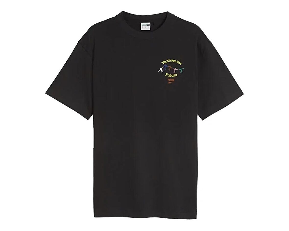 Puma Downtown Graphic Tee Erkek Günlük Tişört 62355801 Siyah