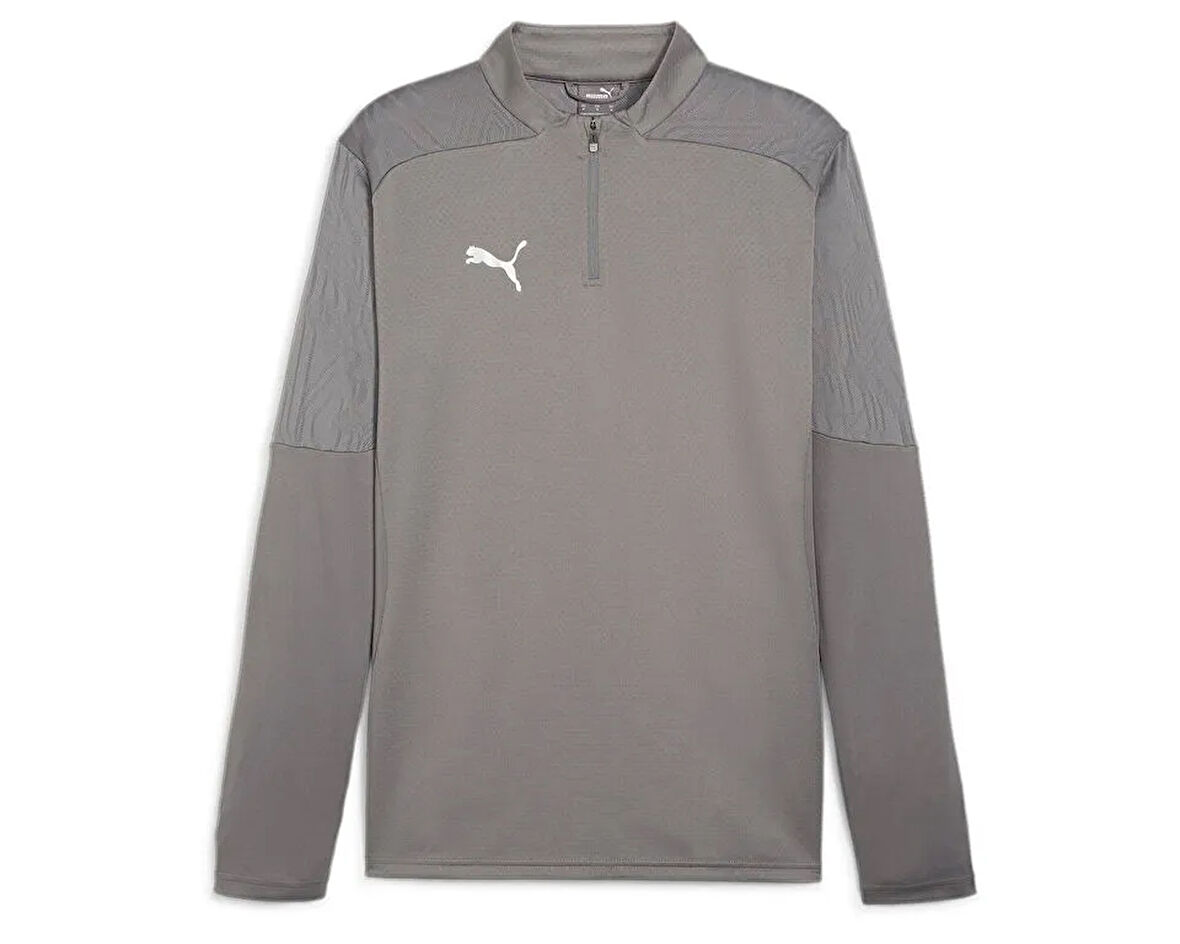Puma Teamfinal Training 1/4 Zip Erkek Futbol Antrenman Uzun Kollu Üst 65855113 Gri