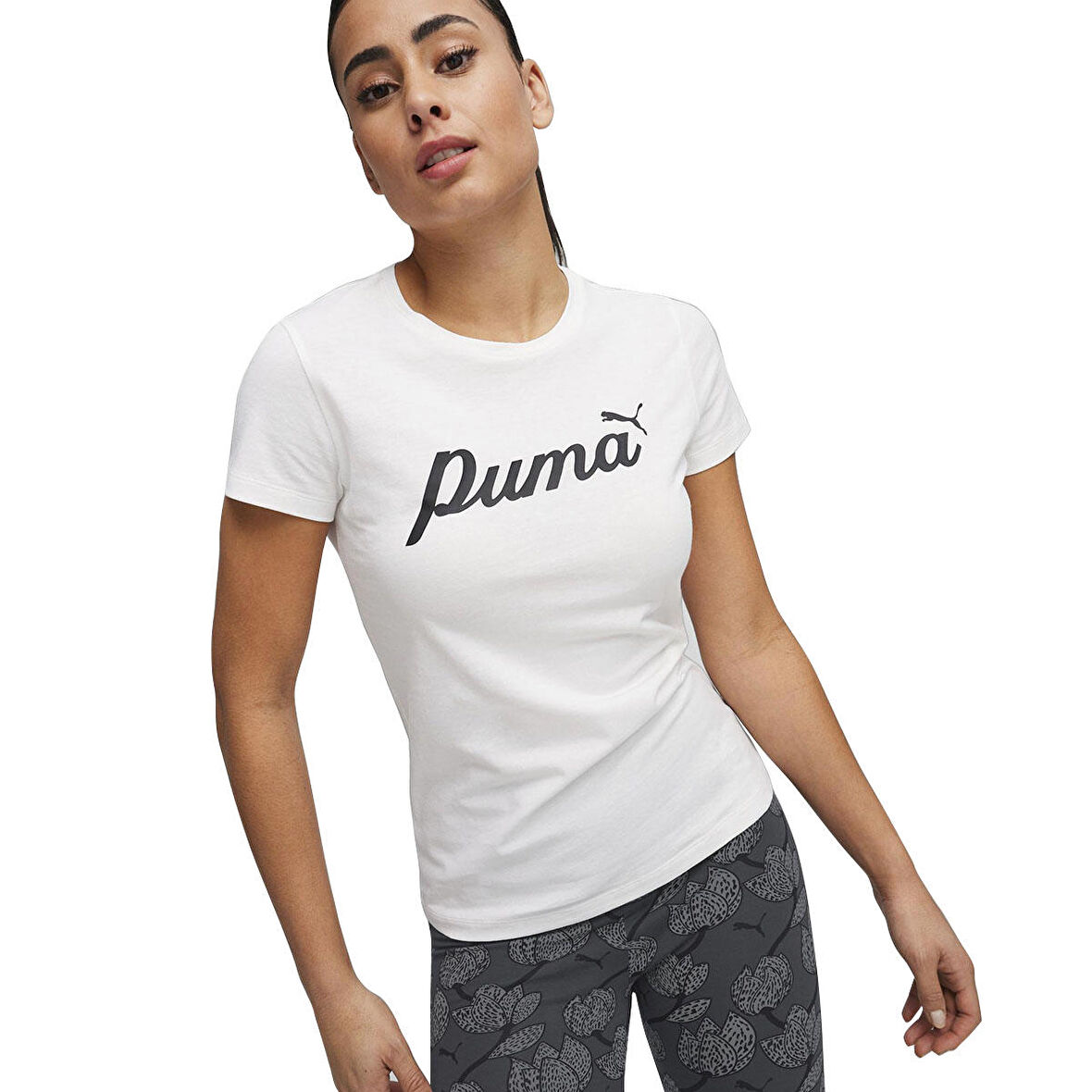 Essential+ Kadın Beyaz Günlük Stil T-Shirt 67931502