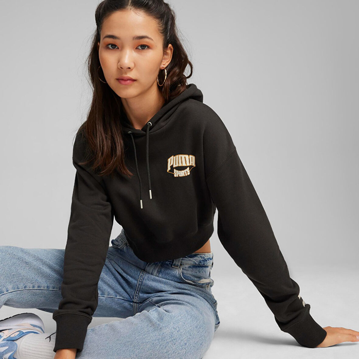 Puma Kadın Hoodie Team Cropped