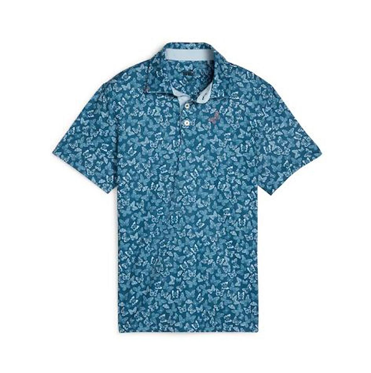 Puma CLOUDSPUN Butterflies Polo Tshirt / Erkek Kelebek Baskılı Golf Tshirt