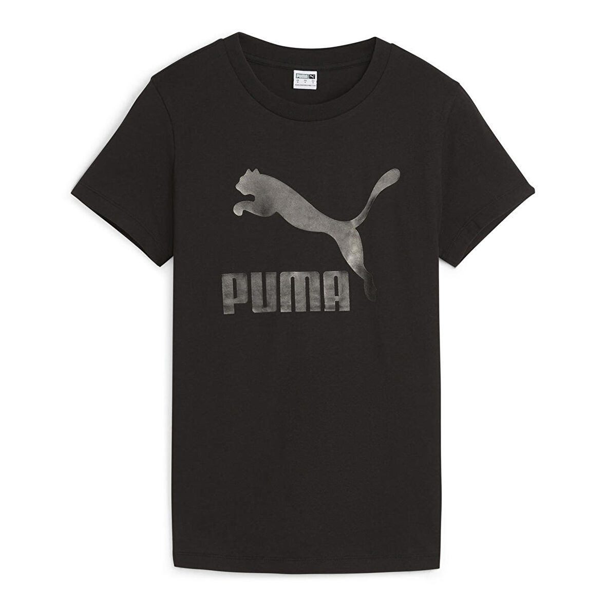 Classics Shiny Logo Kadın Siyah Günlük Stil T-Shirt 62559701
