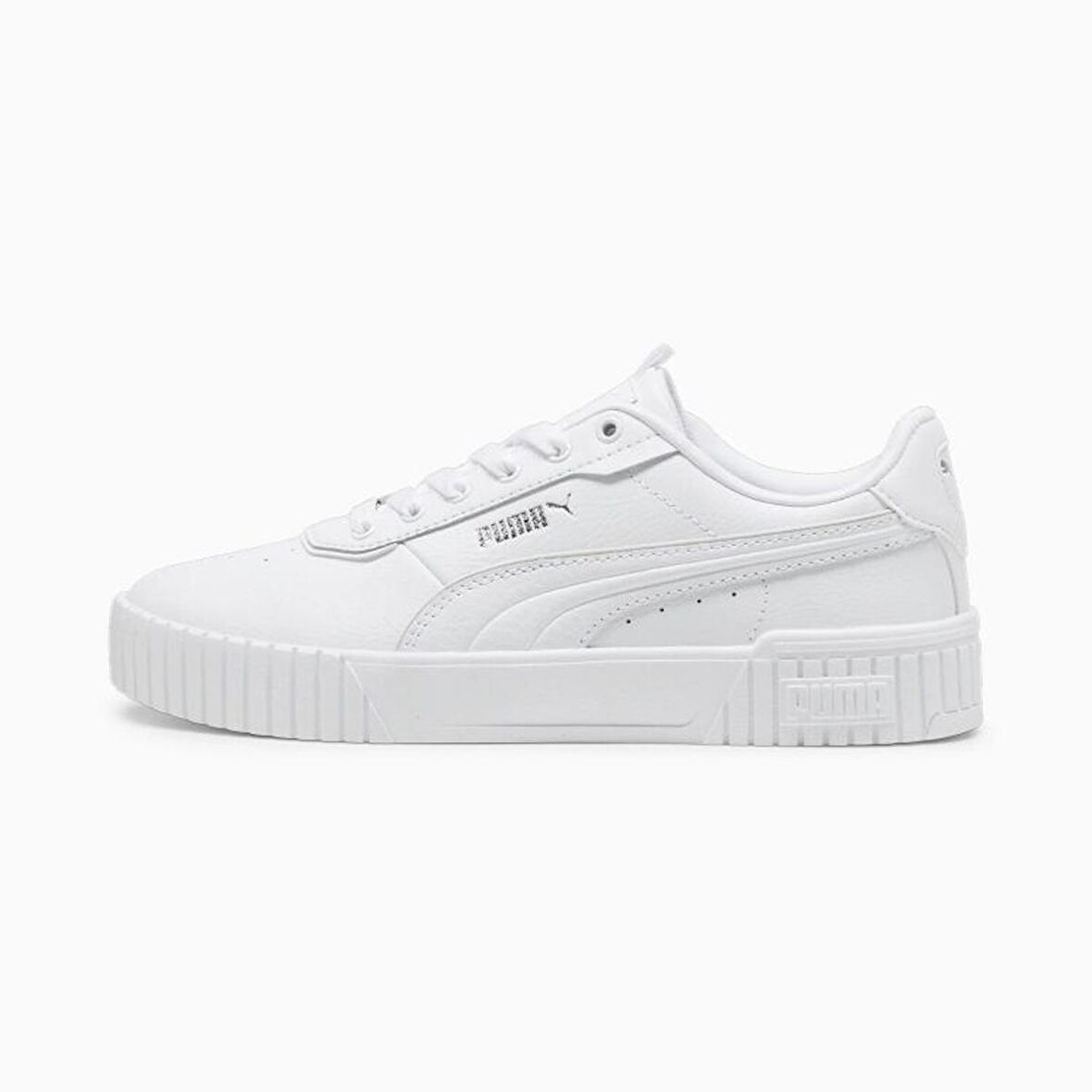 Puma Carina 2.0 Lux Beyaz-Gri Kadın Günlük Ayakkabı