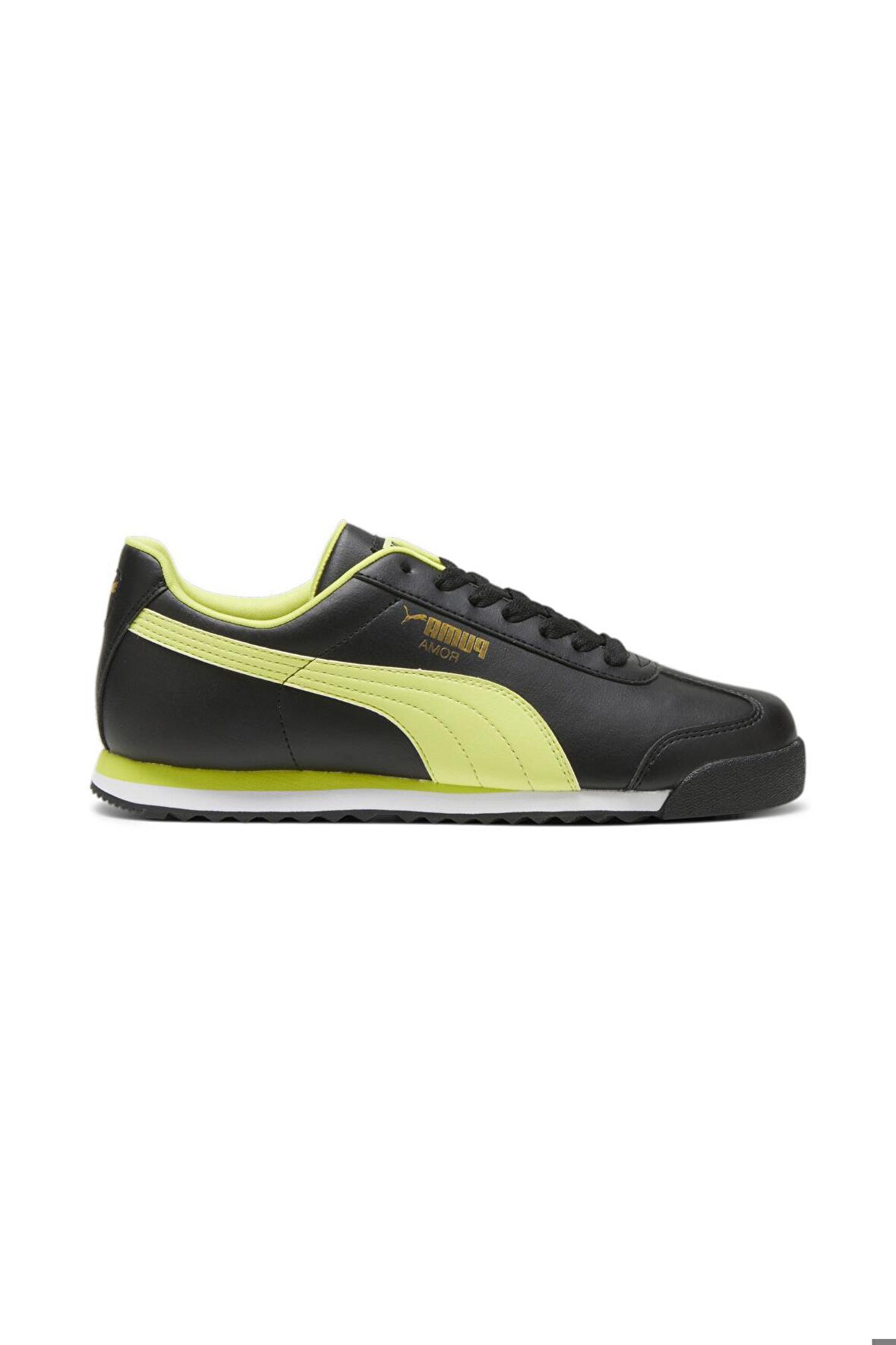 Puma Erkek Siyah-Sarı Roma Basic Sneaker Ayakkabı 36957153