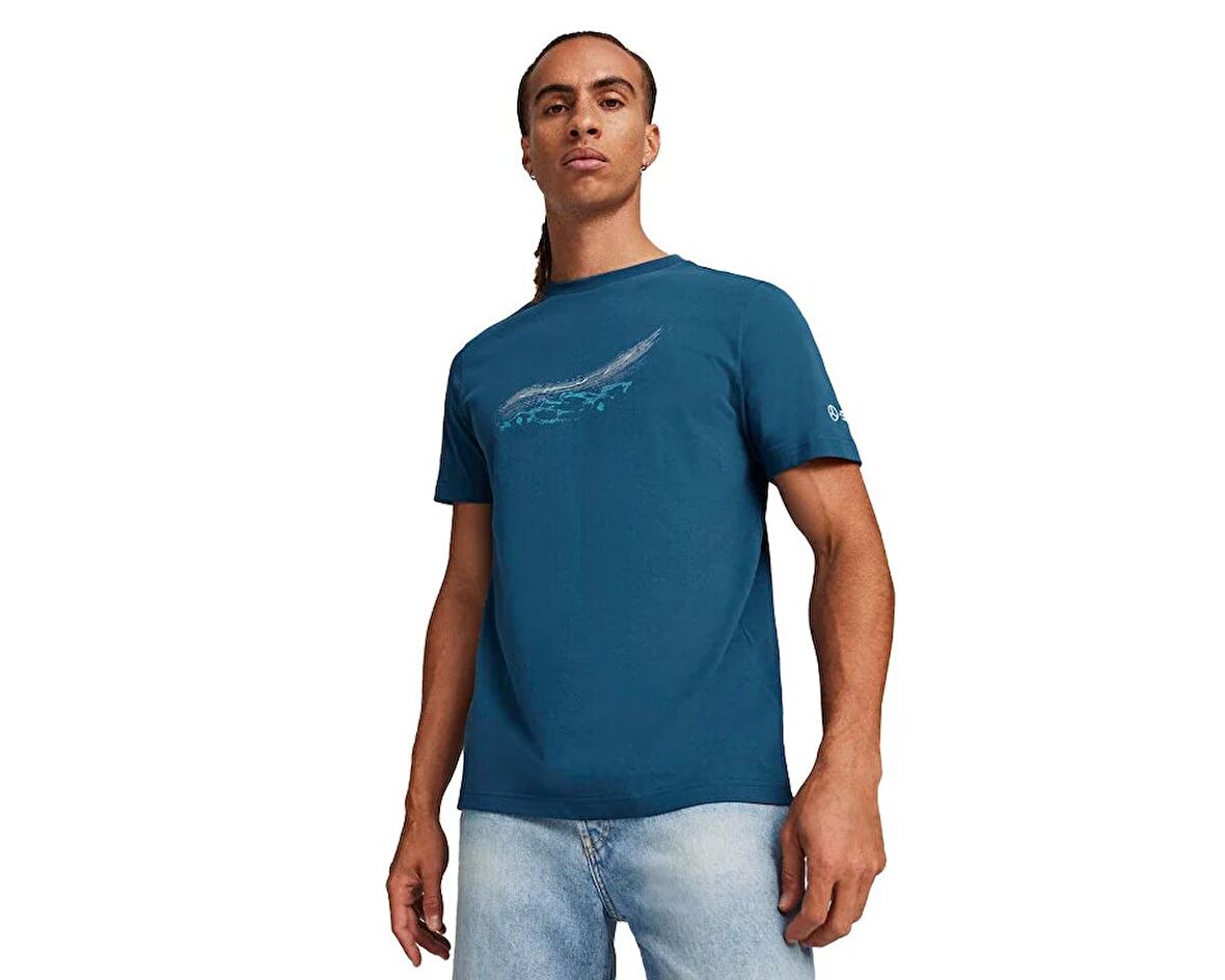 Puma Mapf1 Ess Car Graphic Tee Erkek Günlük Tişört 62375907 Mavi