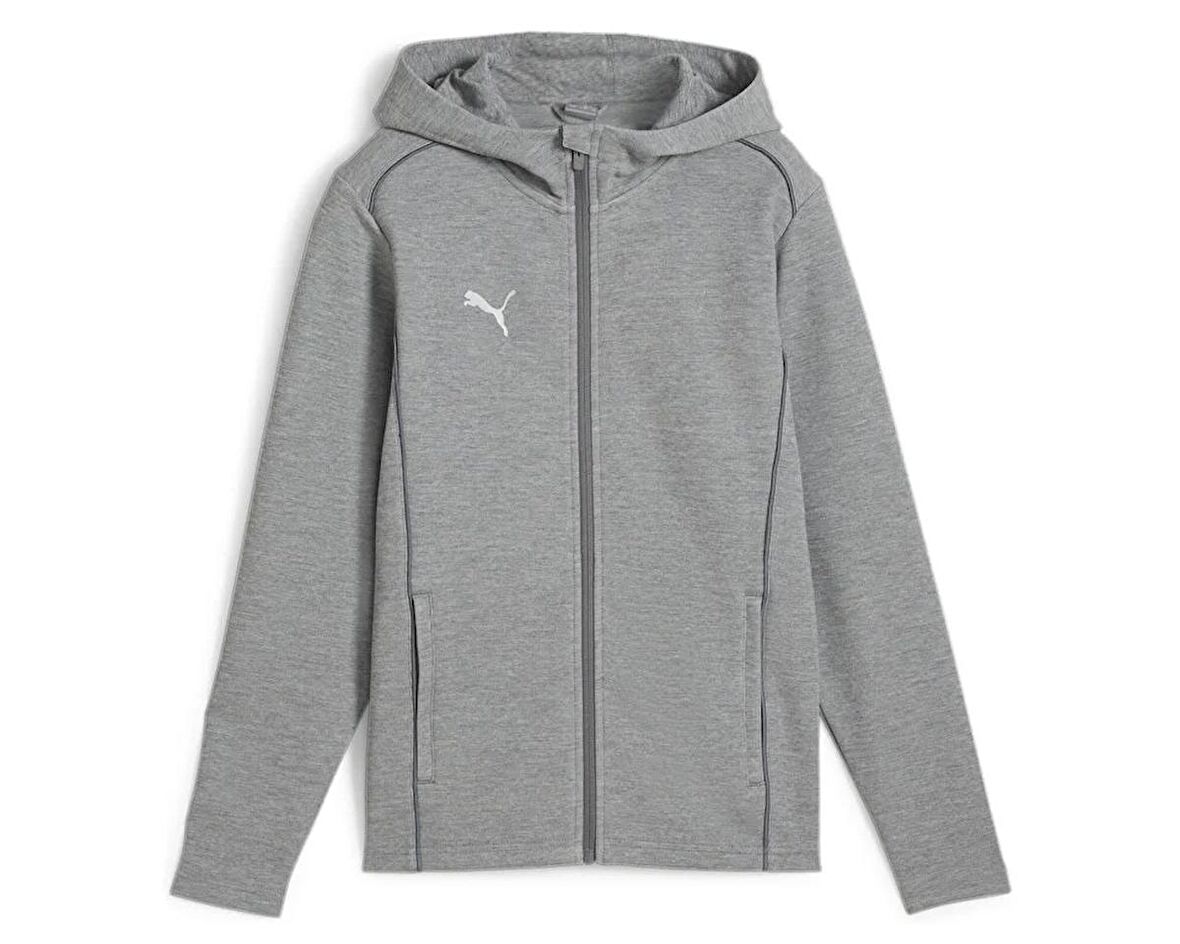 Puma Teamfinal Casuals Hooded Erkek Futbol Ceketi 65852833 Gri