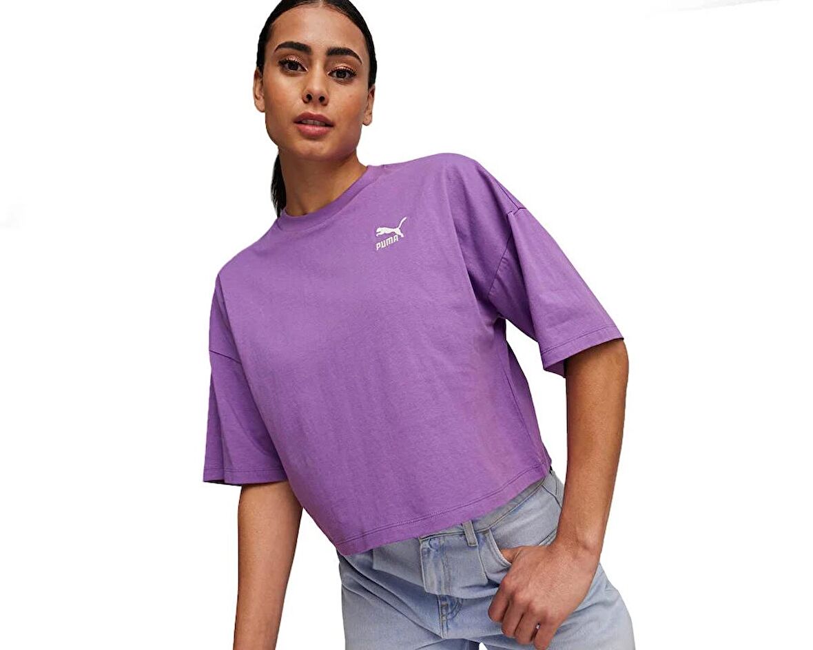 Puma Better Classics Tee Kadın Günlük Tişört 62422650 Mor