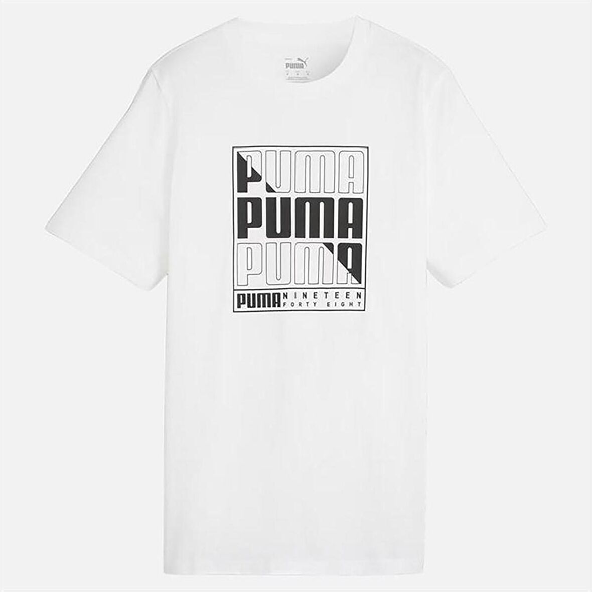 Puma Graphics Box Tee Beyaz Erkek Spor Tişört - 680172 02