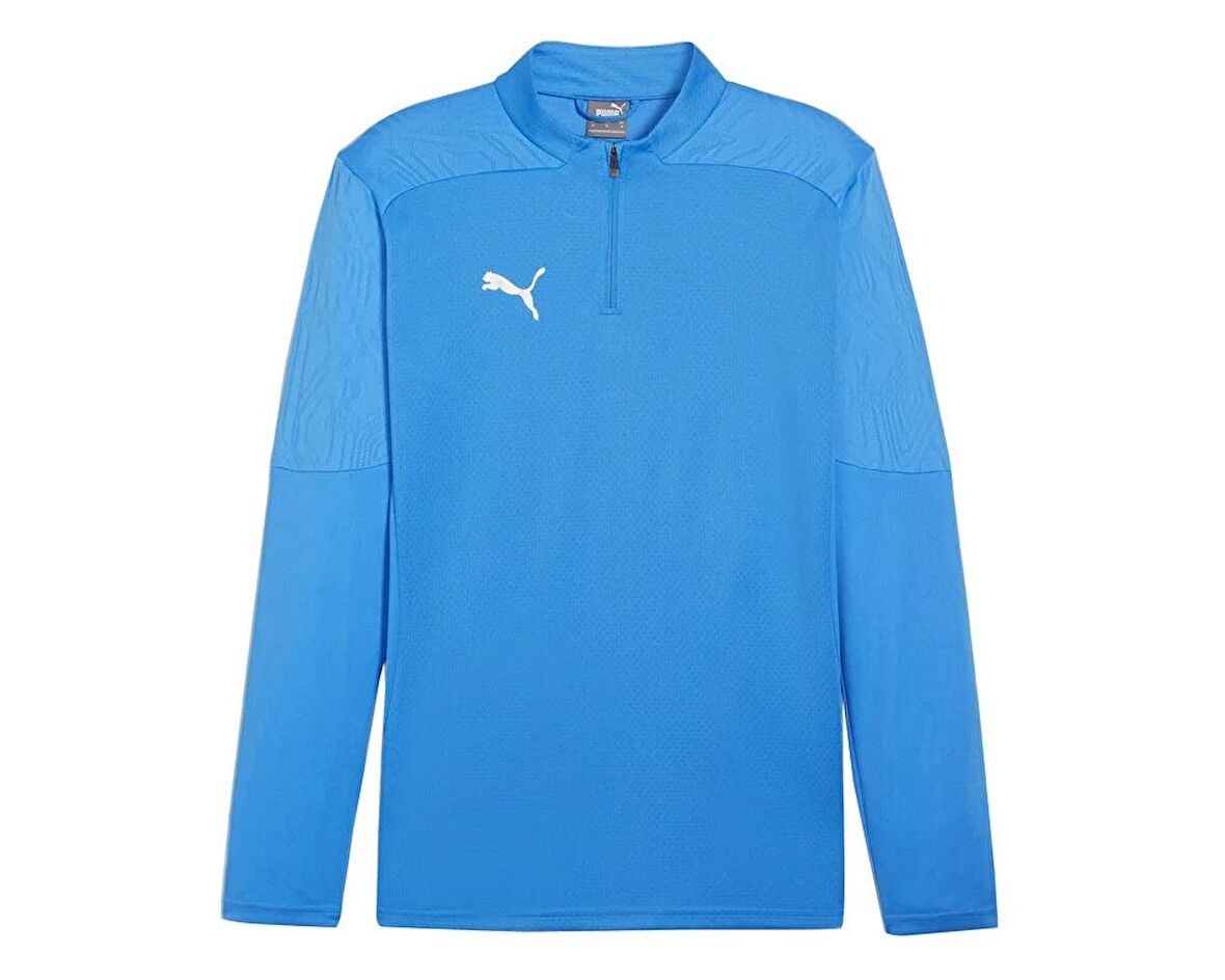 Puma Teamfinal Training 1/4 Zip Top Erkek Futbol Antrenman Uzun Kollu Üst 65855102 Mavi