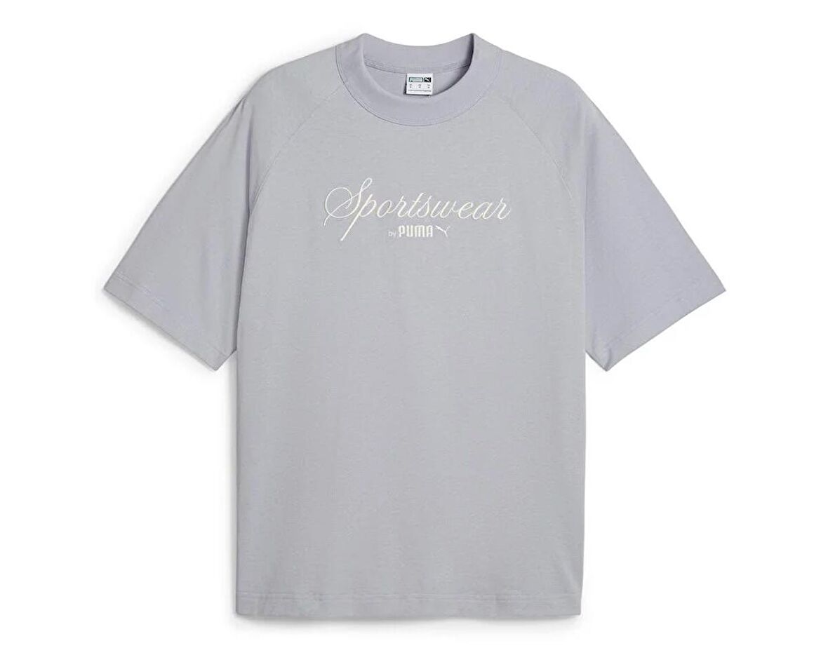Puma Classics+ Tee Erkek Günlük Tişört 62427263 Gri