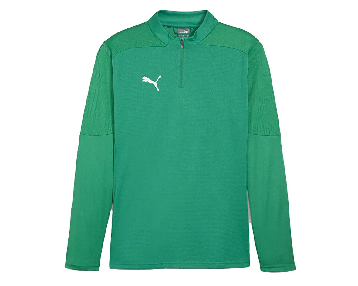 Puma Teamfinal Training 1/4 Zip Erkek Futbol Antrenman Uzun Kollu Tişört 65855105 Yeşil