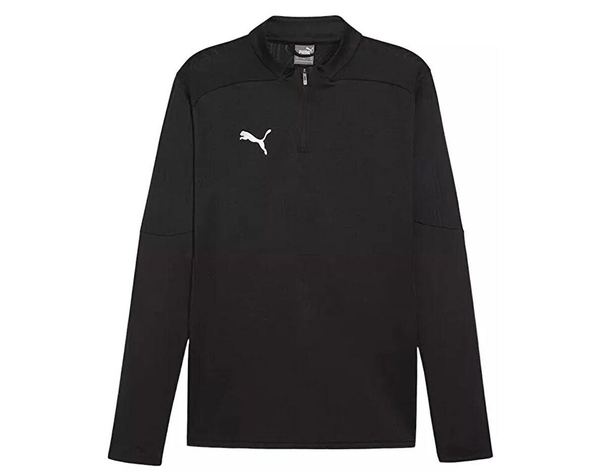 Puma Teamfinal Training 1/4 Zip Top Erkek Futbol Antrenman Uzun Kollu Üst 65855103 Siyah