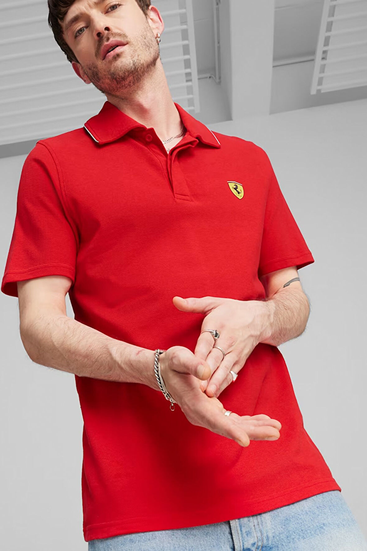 Puma Ferrari Race Erkek Polo Tişört 62380102