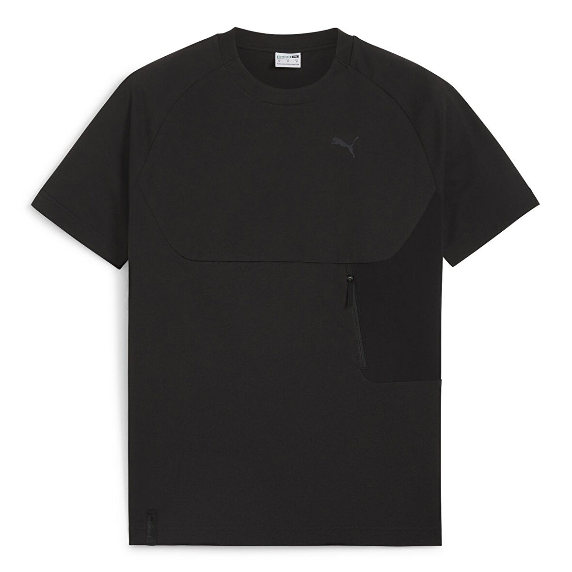 Tech Pocket Erkek Siyah Günlük Stil T-Shirt 62437901