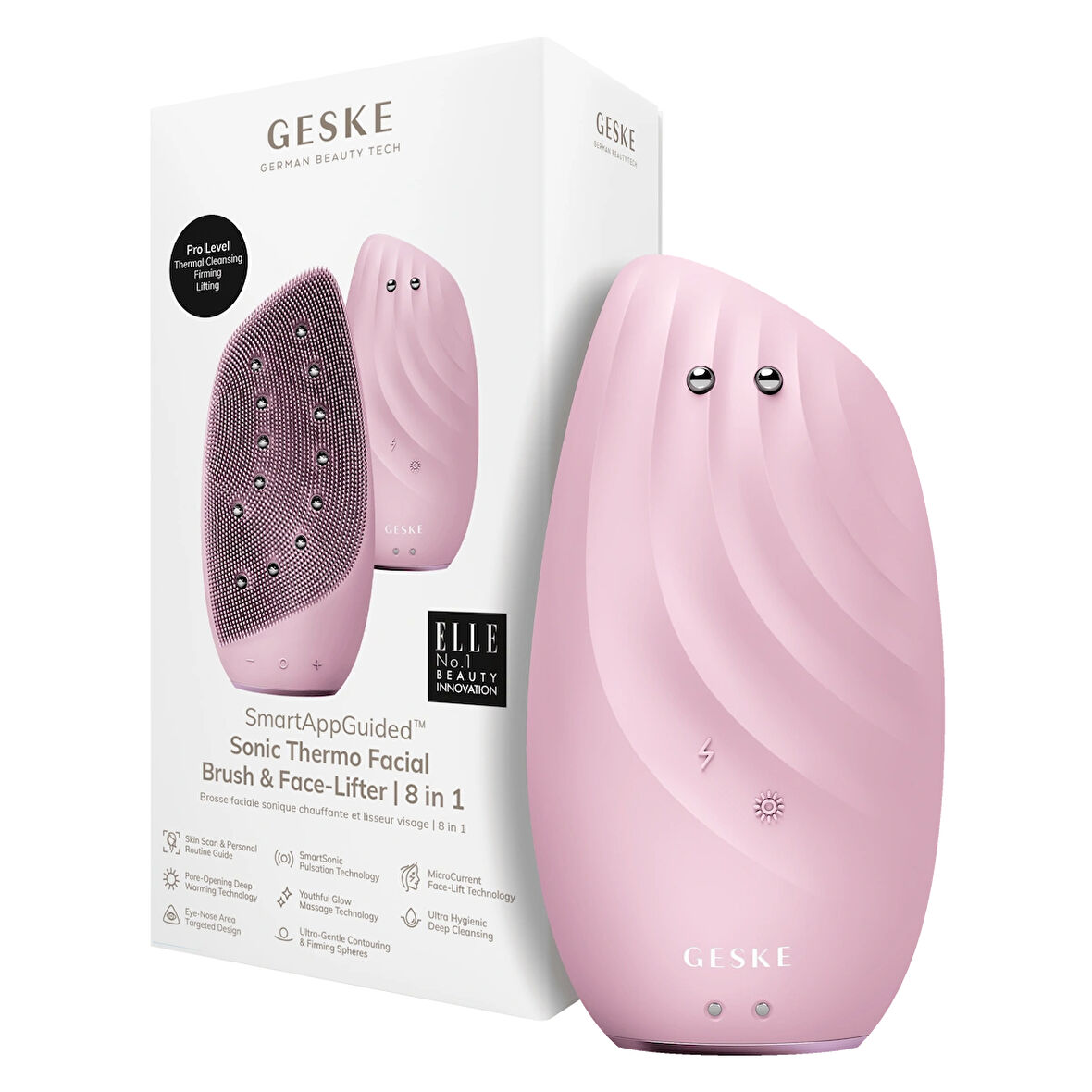 Titreşimli Mikro Akım Termal Yüz Temizleme ve Cilt Sıkılaştırıcı Cihaz  | Sonic Thermo Facial Brush Face-Lifter 
