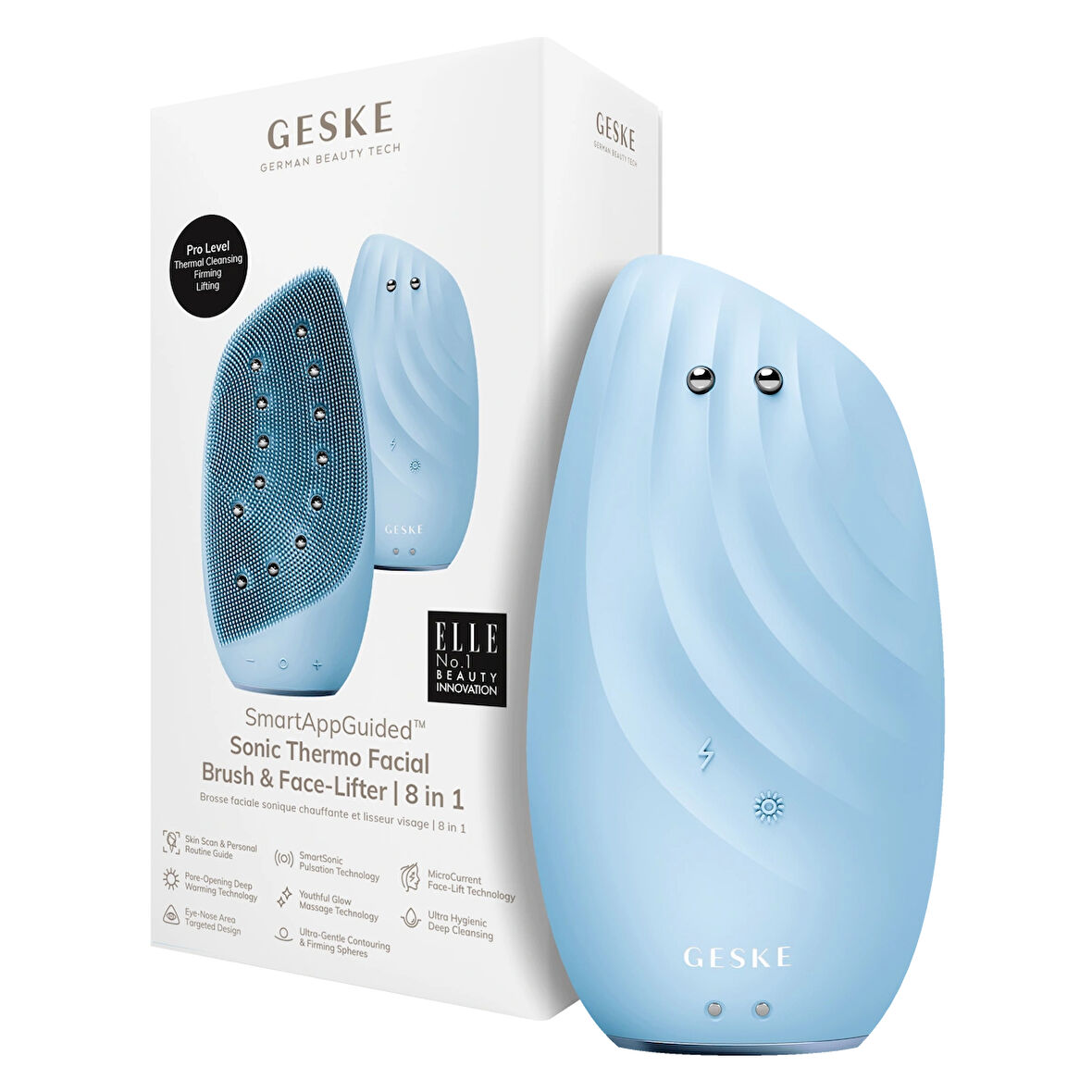 Titreşimli Mikro Akım Termal Yüz Temizleme ve Cilt Sıkılaştırıcı Cihaz  | Sonic Thermo Facial Brush Face-Lifter 