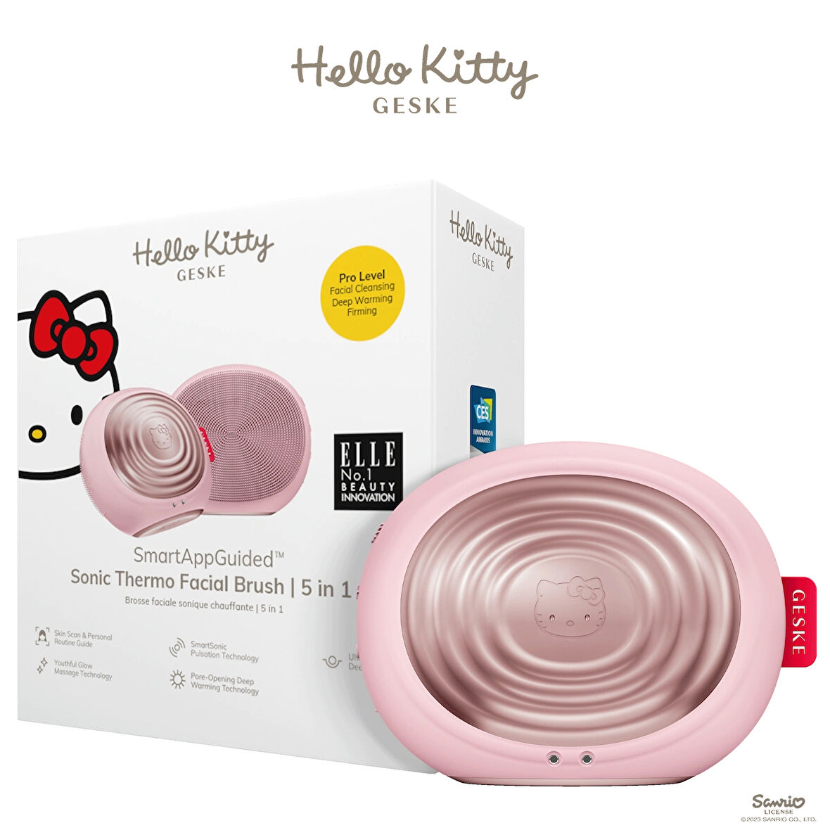 Hello Kitty Titreşimli Yüz Temizleme ve Isılı Masaj Cihazı | Sonic Thermo Facial Brush