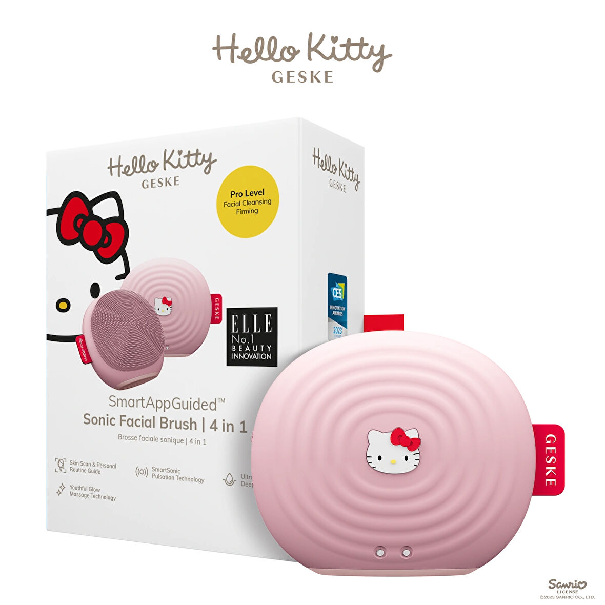 Hello Kitty Titreşimli Yüz Temizleme Ve  Masaj Cihazı| Sonic Thermo Facial Brush