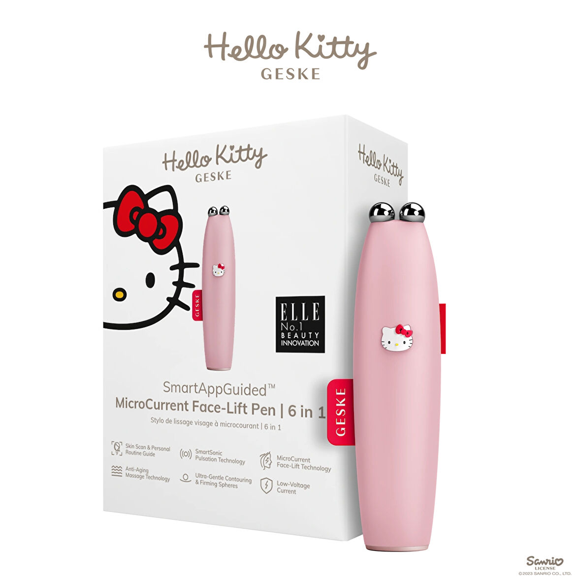 Hello Kitty Titreşimli Mikro Akım Yüz Sıkılaştırıcı Akıllı Kalem | Microcurrent Face-lift Pen