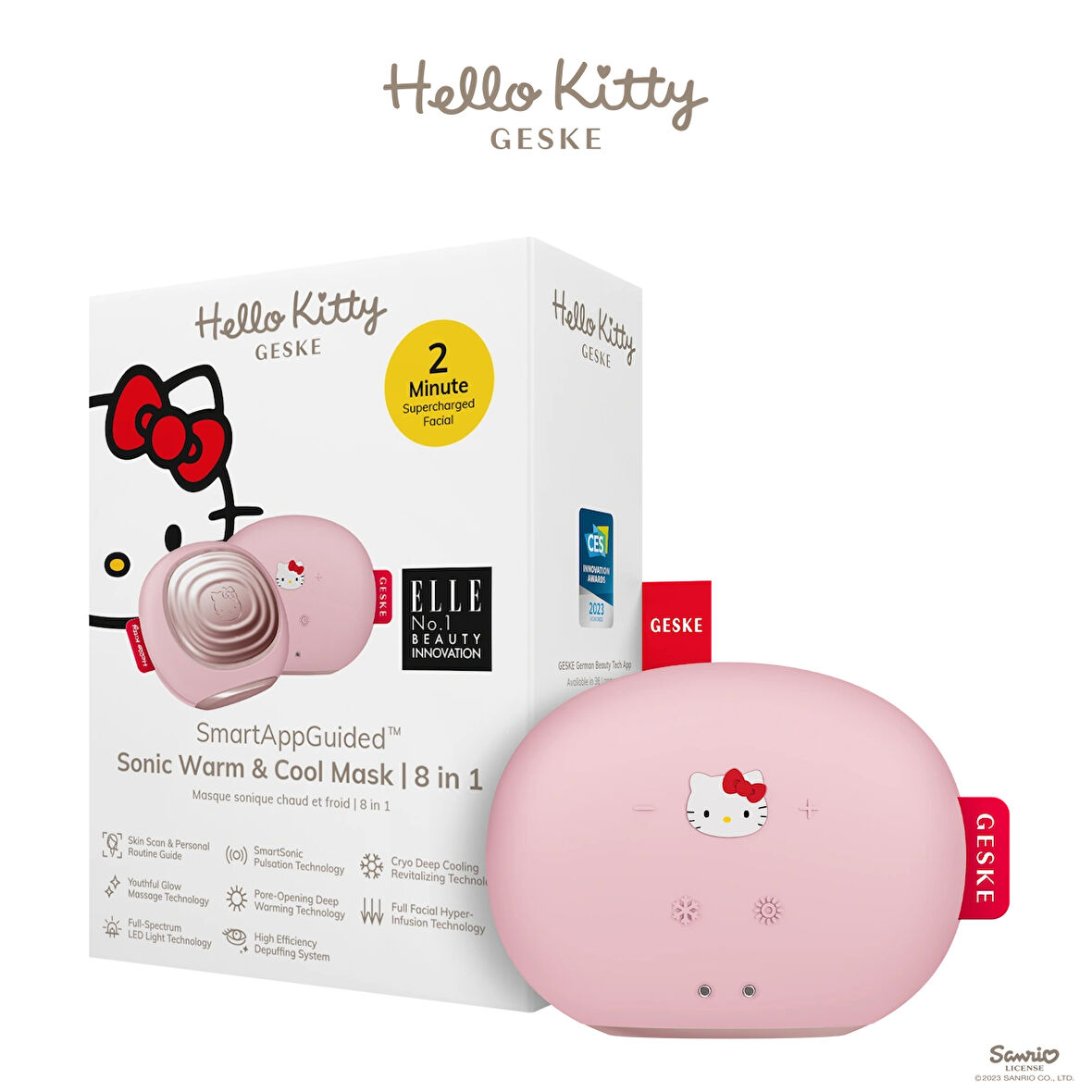  Hello Kitty Soğutma ve Isıtmalı, Led Terapili Yüz Maskesi Bakım Cihazı | Sonic Warm & Cool Mask 