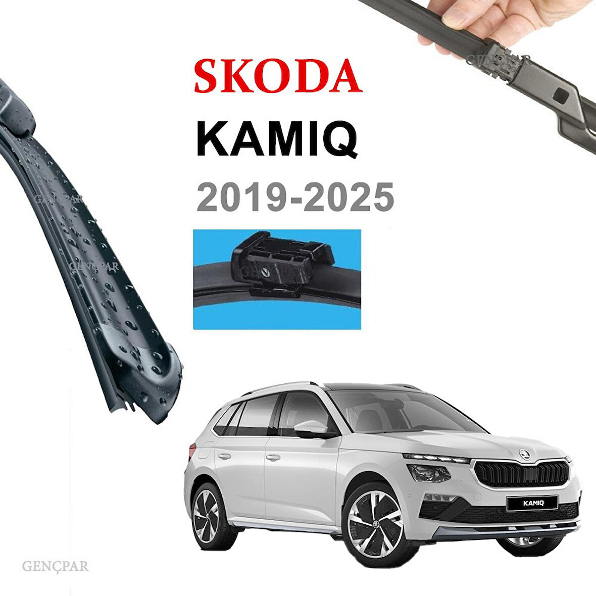 SKODA KAMIQ ÖN SİLECEK TAKIMI (2 ADET) 2019-2025