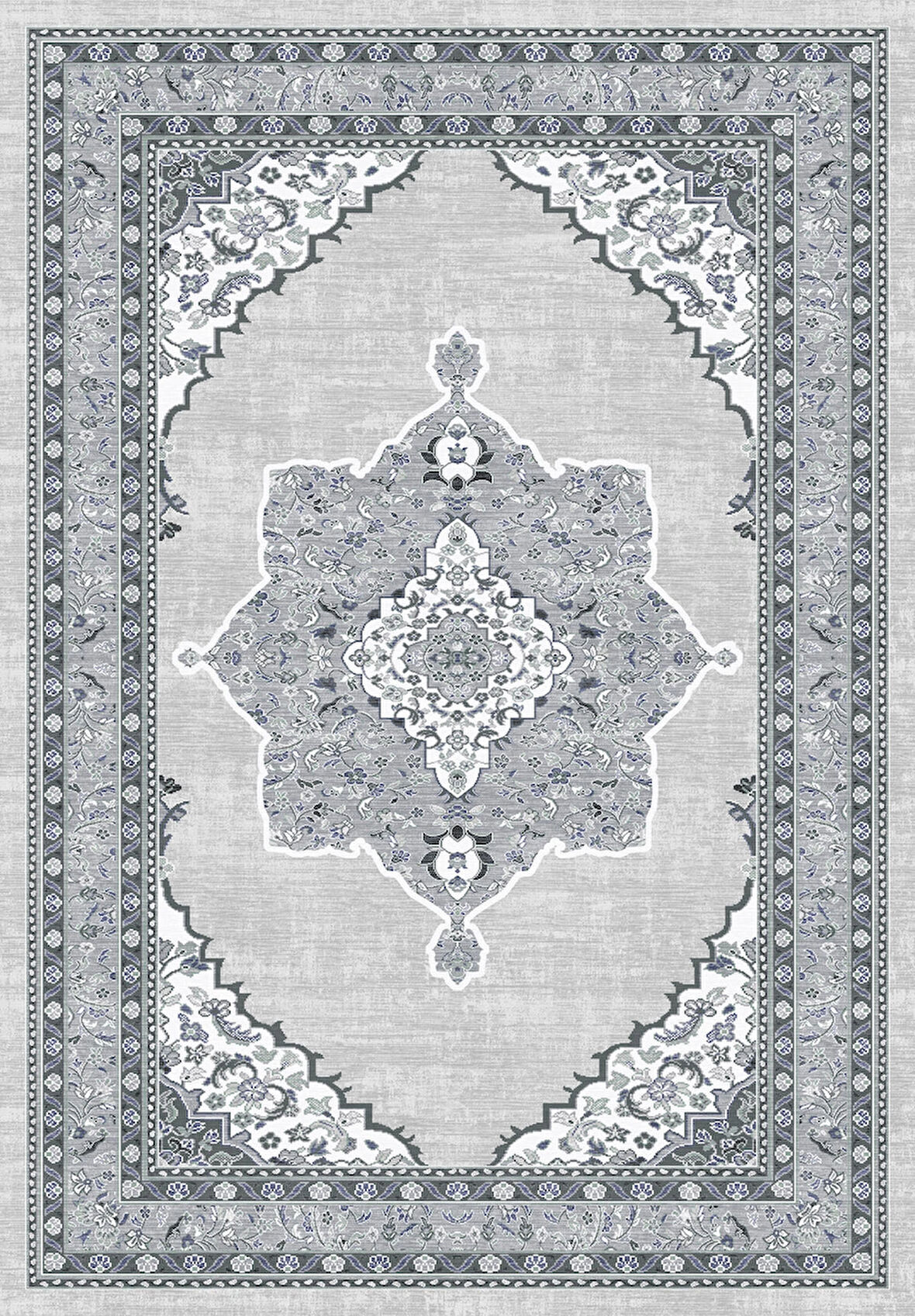 Pamuk Dokuma Taban Kaymaz Yıkanabilir Klasik Desenli  Salon Halısı Mutfak Halısı Koridor Halısı