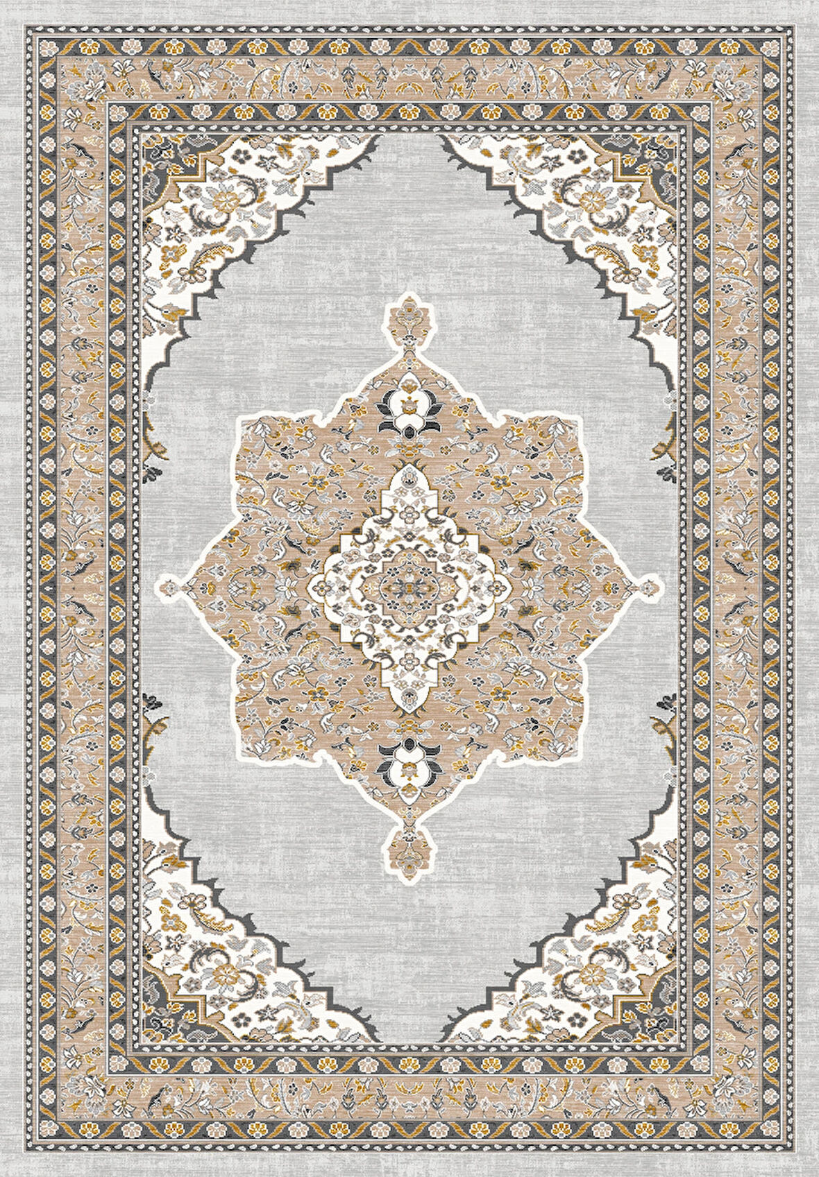 Pamuk Dokuma Taban Kaymaz Yıkanabilir Klasik Desenli  Salon Halısı Mutfak Halısı Koridor Halısı