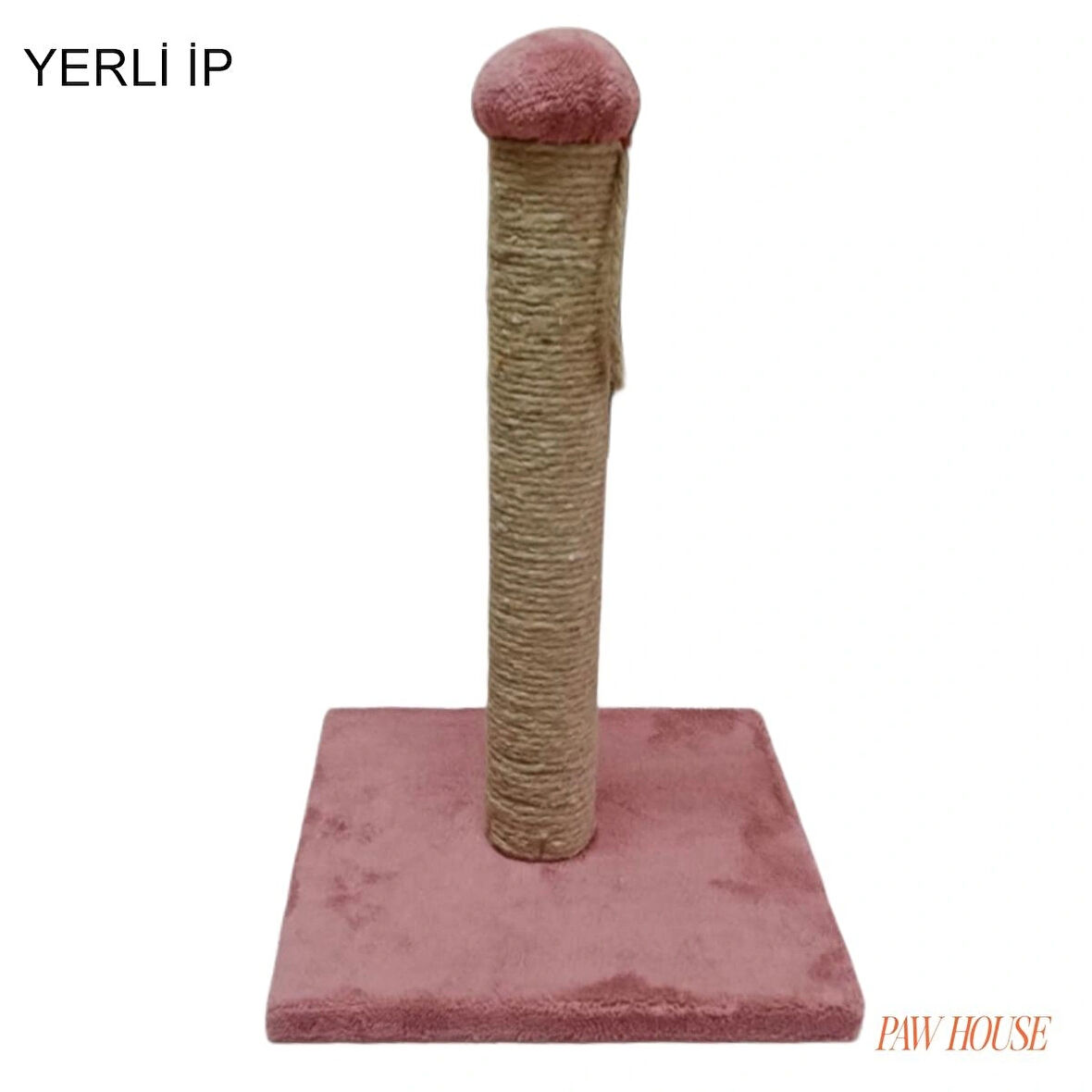 Pawhouse 40cm yerli ip kedi tırmalama pembe