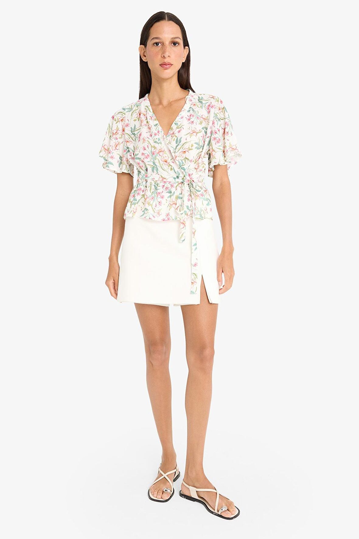 DeFacto Normal Bel Basic Düz Şort Etek C1860AX25SPER105