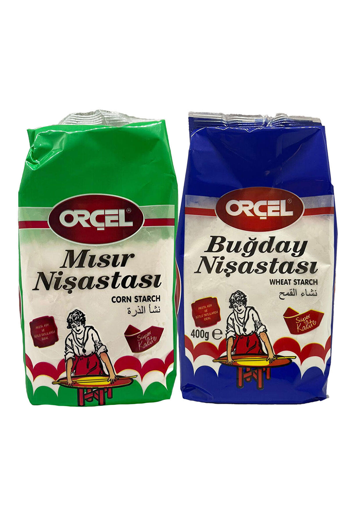 Orçel Buğday Nişastası 400gr.+ Mısır Nişastası 400gr. Set