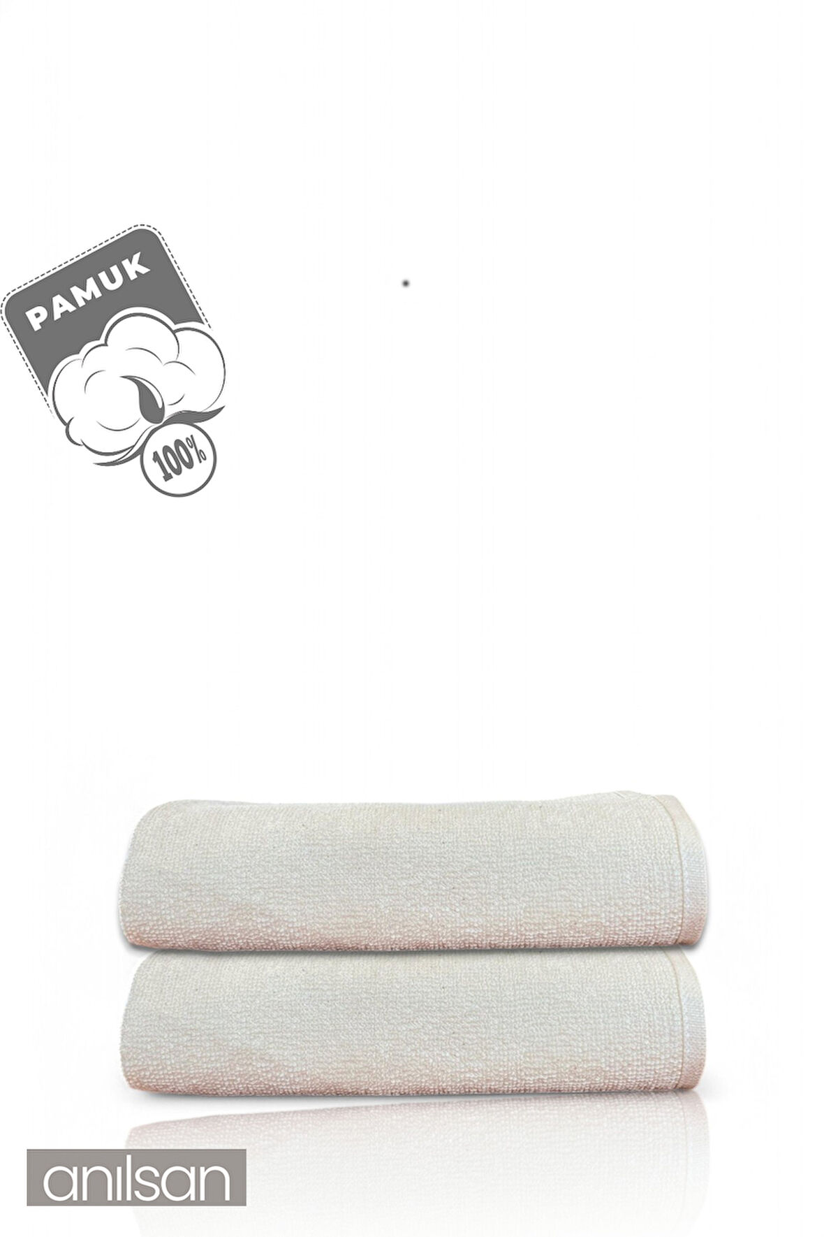 2'li Bej Saçaklı Düğün Havlusu 94Gr %100 Pamuk  40x70 cm El ve Yüz Havlusu