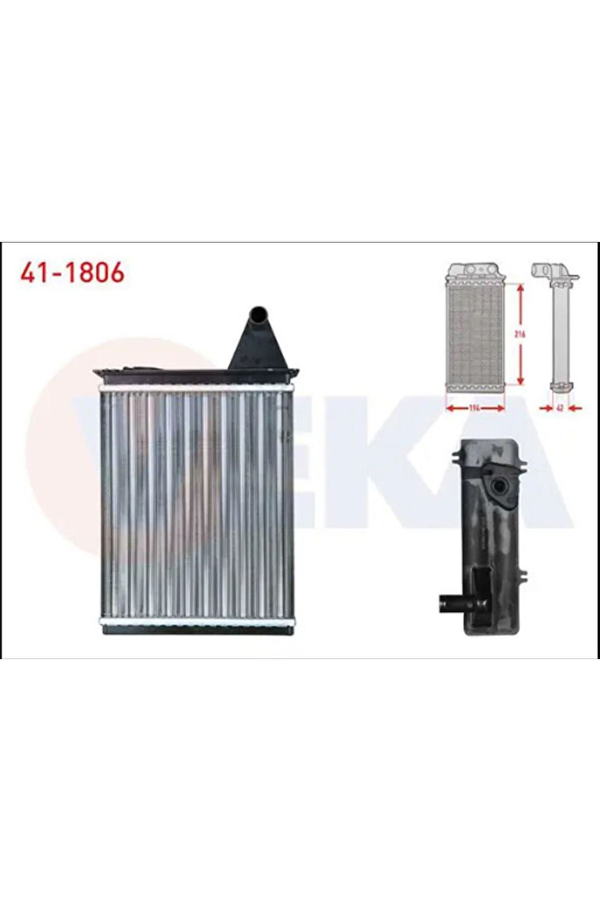 Veka | 41-1806 | Kalorifer Radyatörü Mekanik Fıat Palıo (178Bx) (178Dx) 1.2İ 16V 1996-2005