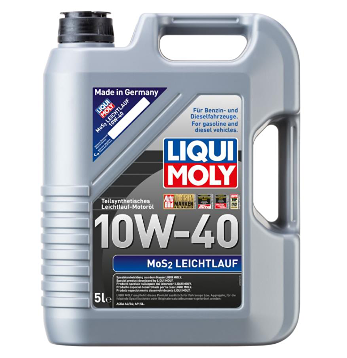 Liqui Moly Mos2 Leichtlauf 10W-40 Sentetik 5 lt Benzin-Dizel Motor Yağı 