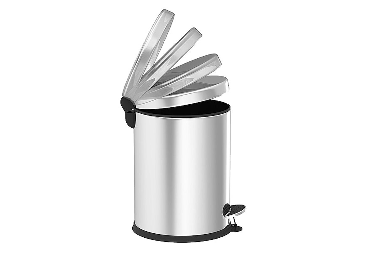 İzmir Fırça Luna 20  lt. paslanmaz pedallı çöp kovası - yavas kapanır - 4100559615