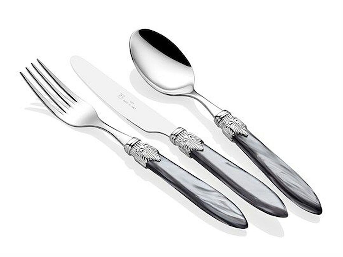 RIVADOSS Lauro Chrome Gri 75 Parça Çatal Bıçak Seti