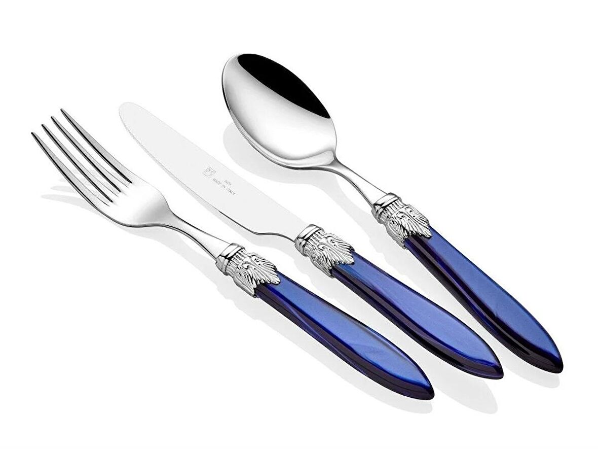 RIVADOSS Lauro Chrome Lacivert 75 Parça Çatal Bıçak Seti