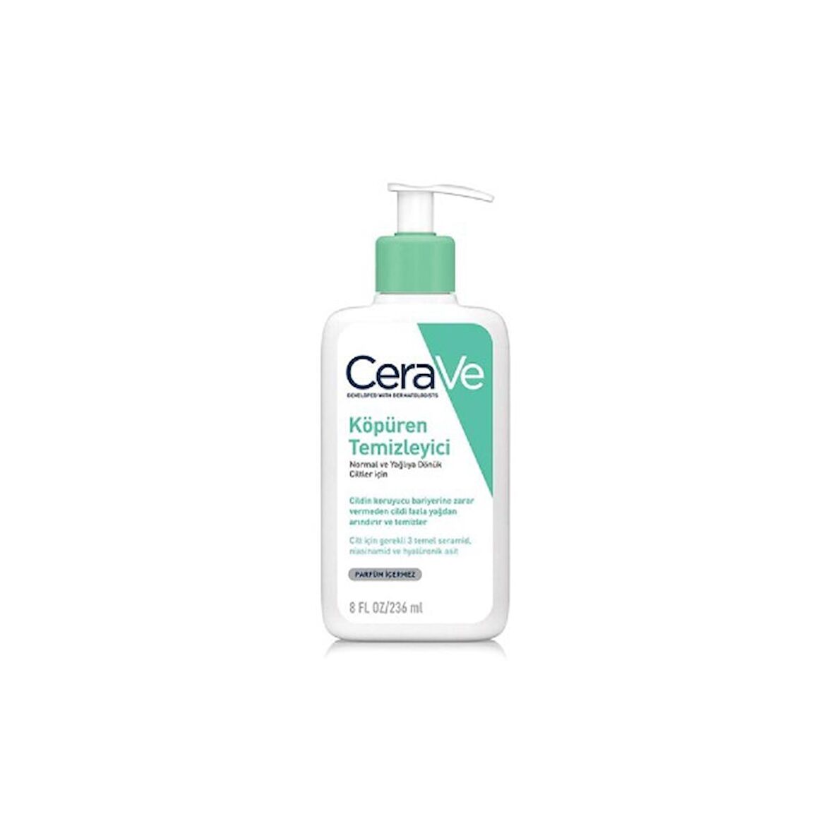 CERAVE FOAMİNG CLEANSER NORMAL VE YAĞLIYA DÖNÜK CİLTLER İÇİN TEMİZLEYİCİ 236 ML