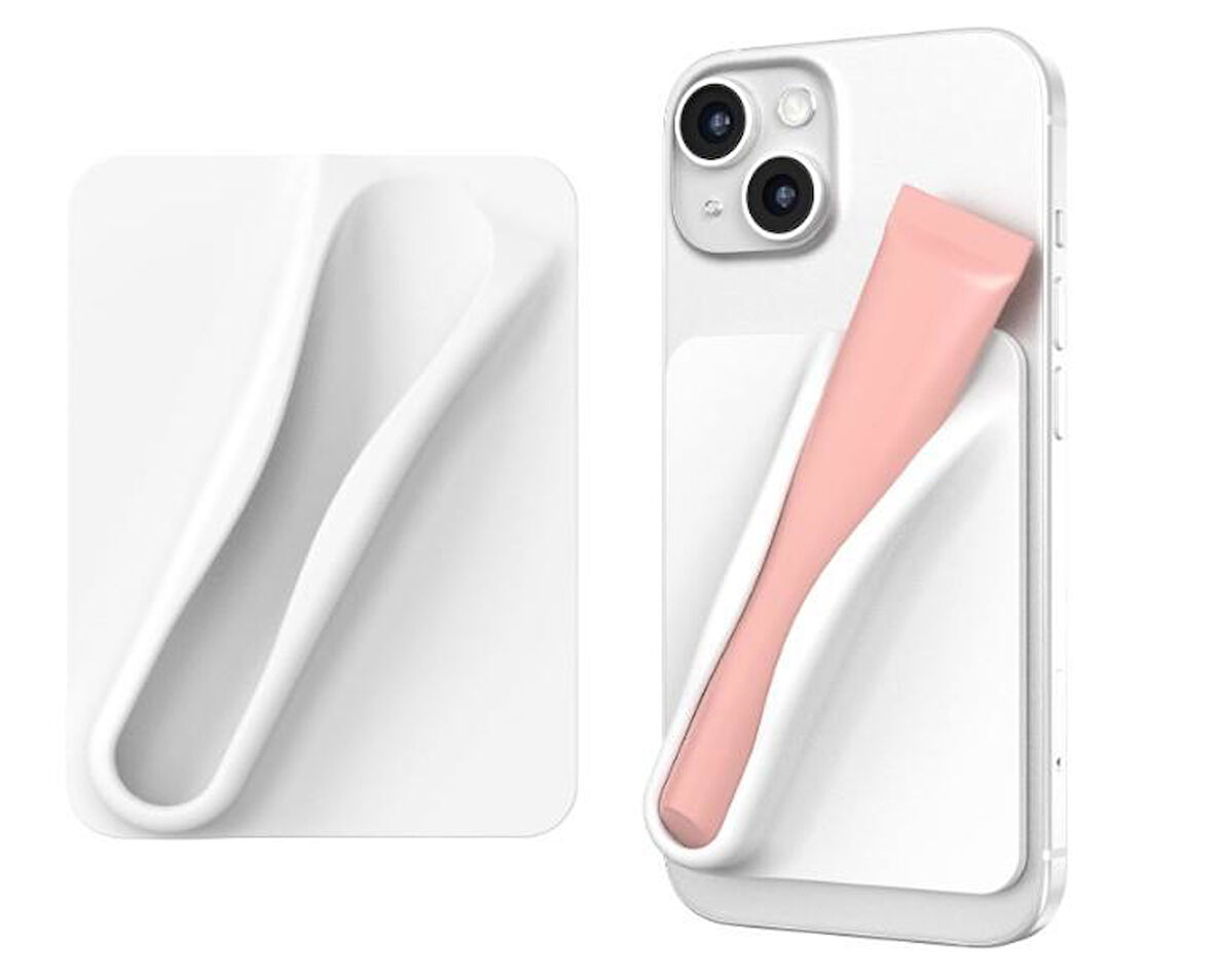 İpeksi Silikon Lipbalm Tutucu Yapışkanlı Telefon Kılıfı Aksesuarı