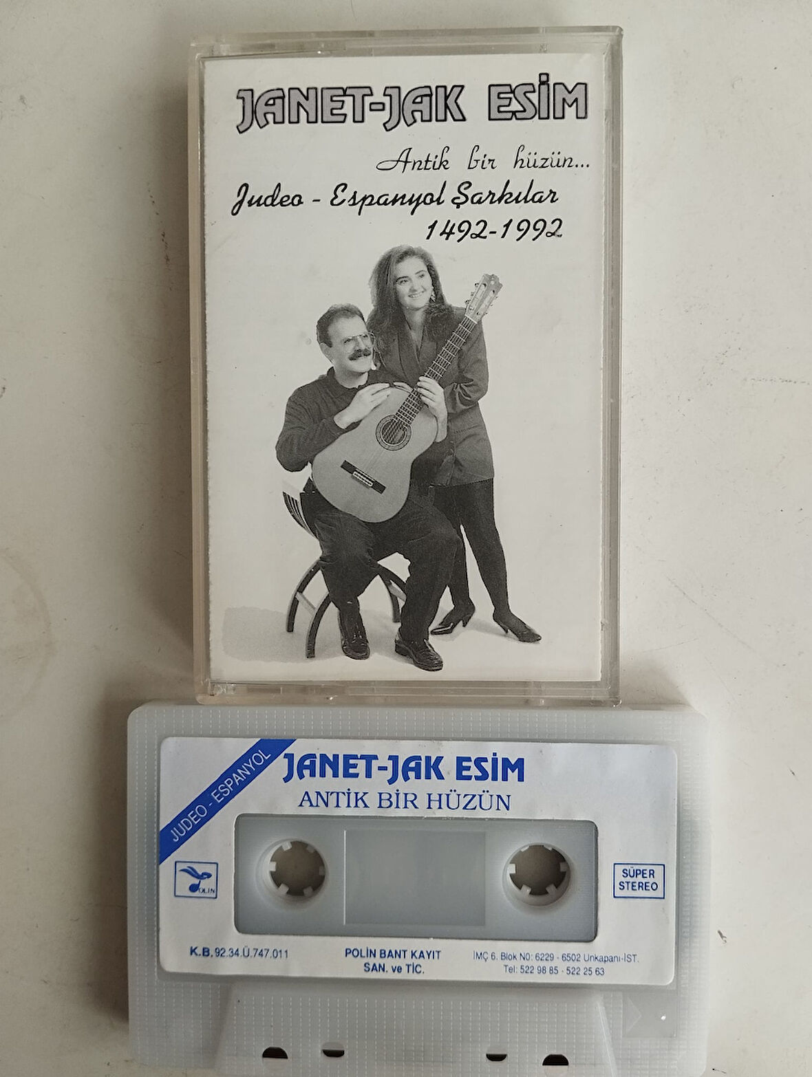 Janet & Jak Esim ‎– Antik Bir Hüzün -  1992 Türkiye Basım Kaset Albüm-2.el