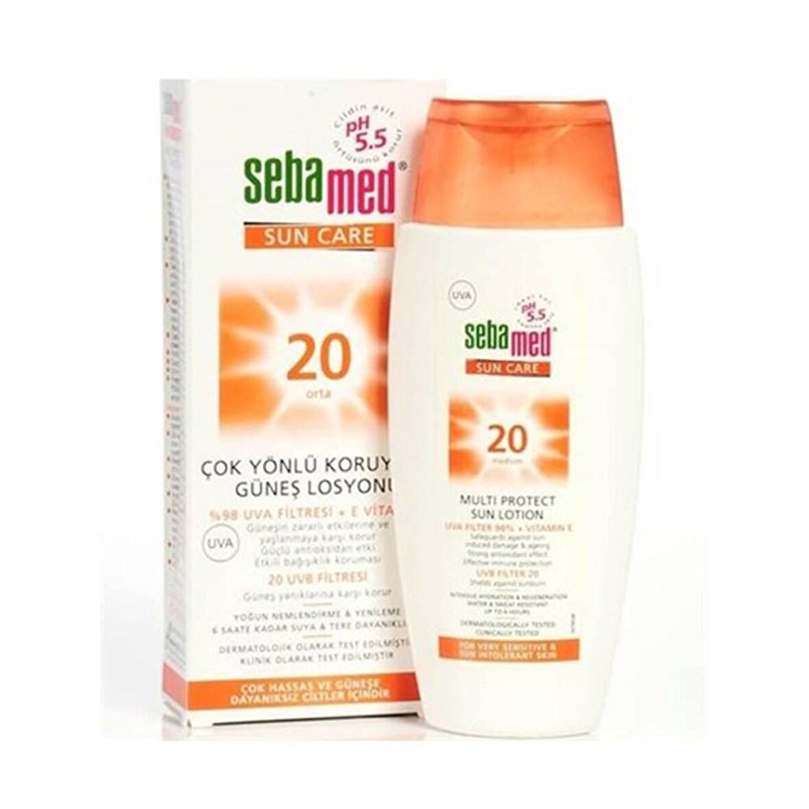 Sebamed Sun Care 20 Faktör Yaşlanma Karşıtı Hassas Ciltler İçin Renksiz Güneş Koruyucu Losyon 150 ml