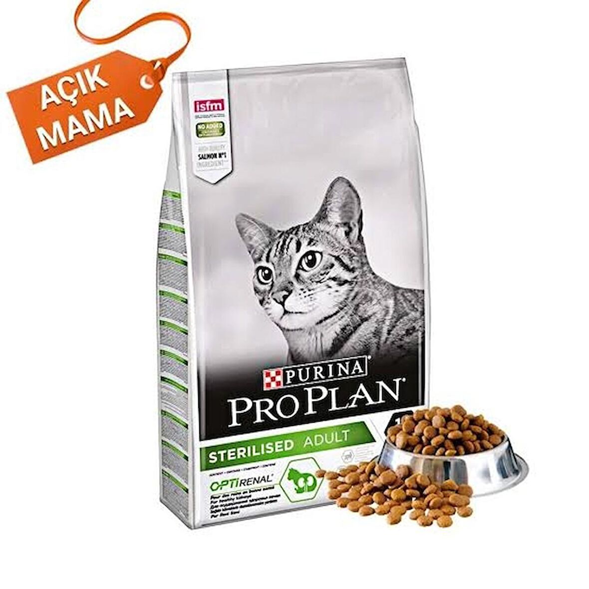 Purina Pro Plan Sterilised Somonlu ve Ton Balıklı 1 kg Kısırlaştırılmış Yetişkin Kuru Kedi Maması - Açık Paket