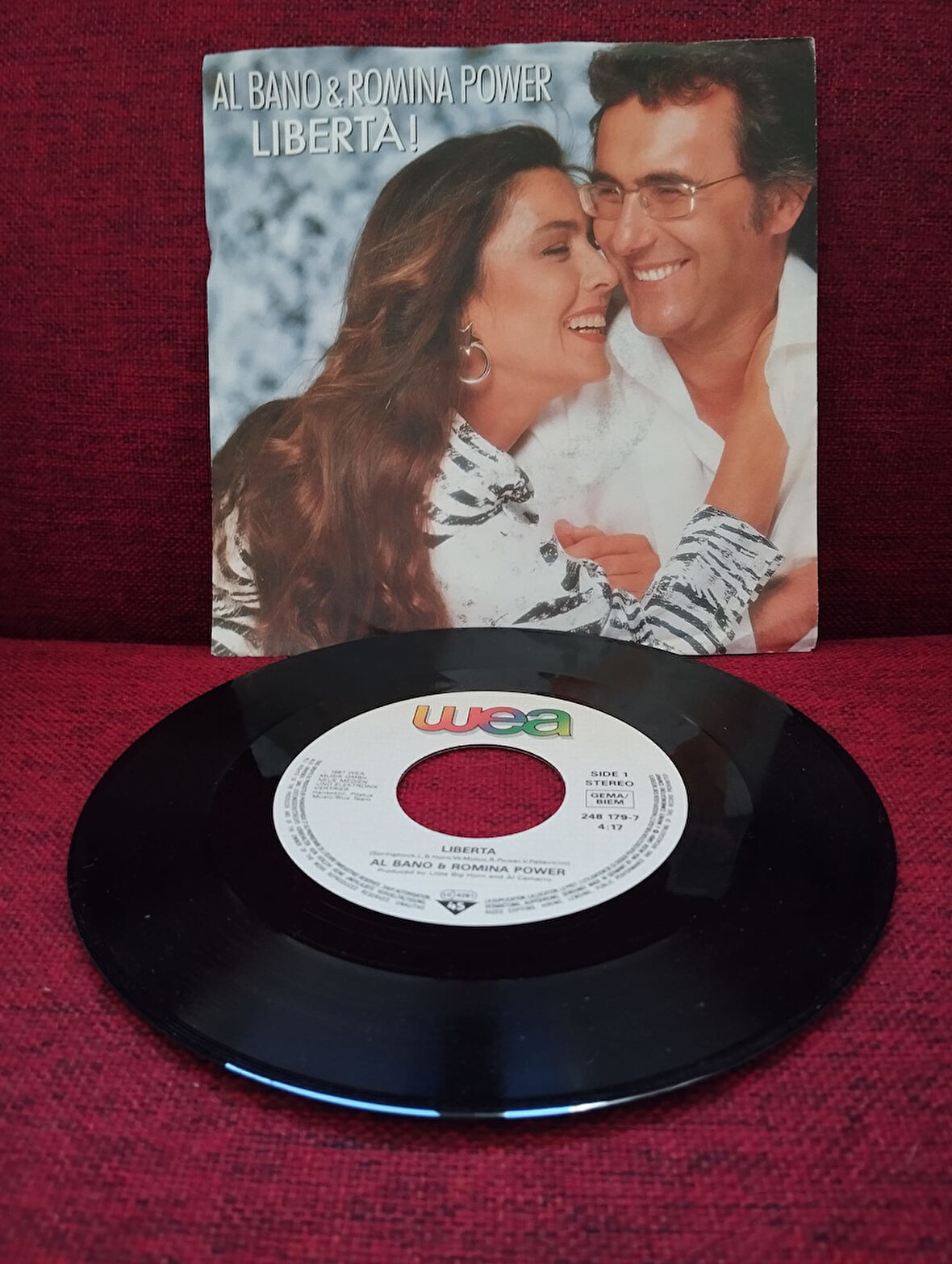 Al Bano & Romina Power – Libertà! - 1987  Avrupa Basım 45 lik Plak-2.EL