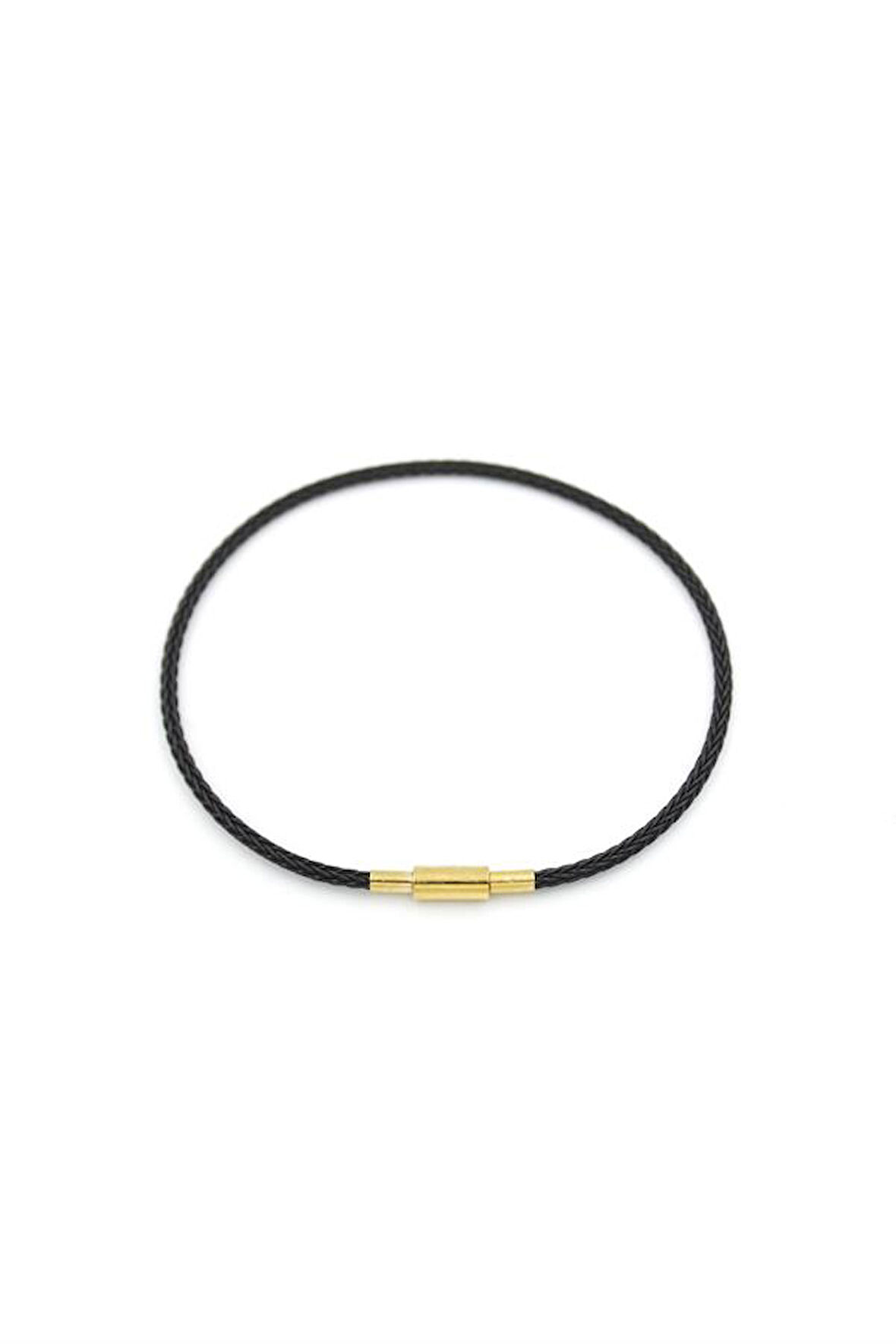 Çelik Hasır İp Bileklik - Siyah