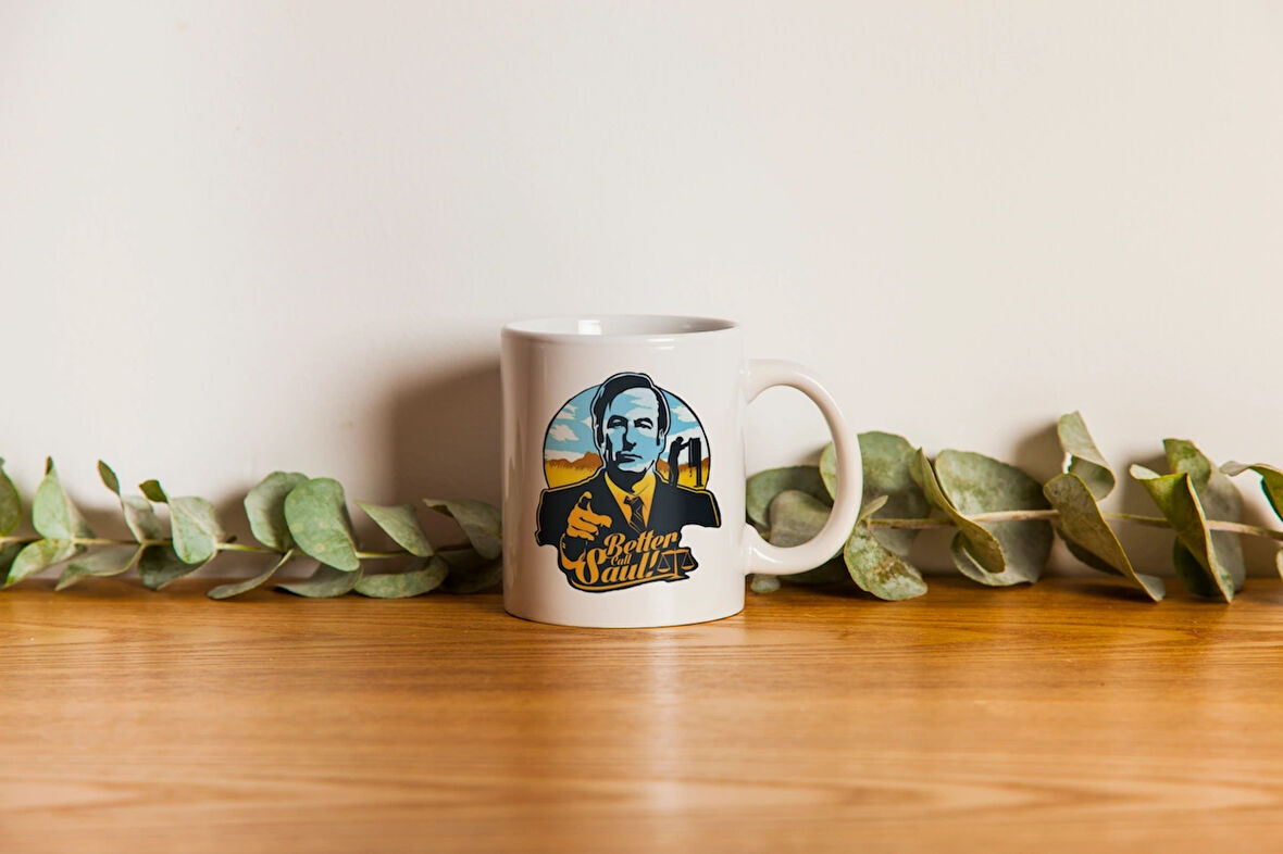 Better Call Saul Temalı Çift Taraflı Baskılı Kupa Bardak