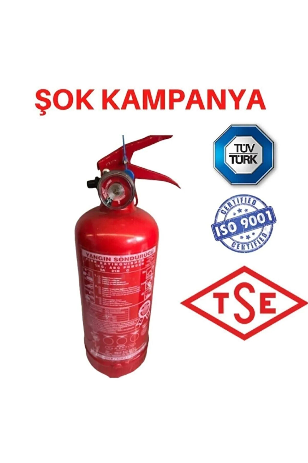 1 Kg Yangın Söndürme Tüpü Araç Yangın Tüpü Ev Işyeri